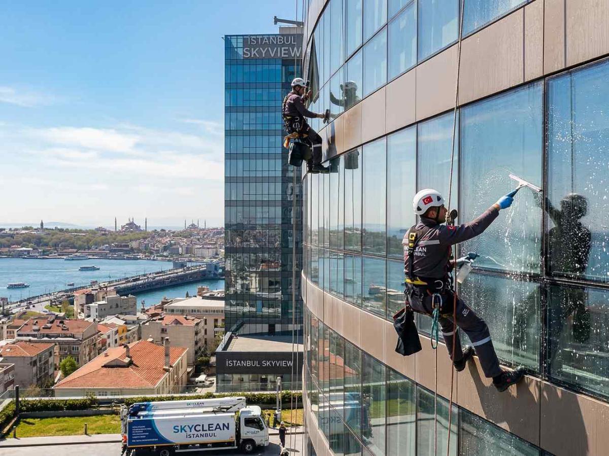 Bahar mevsiminde yapılan bir dış cephe temizliği