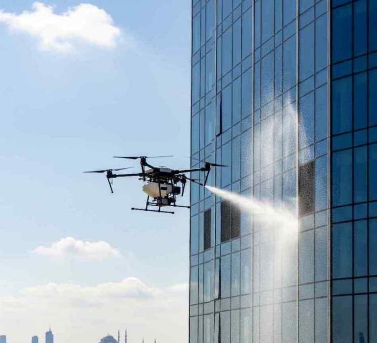 İstanbul'da drone ile dış cephe ve cam temizliği hizmetleri