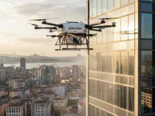 Drone ile dış cephe cam temizliği hizmetleri