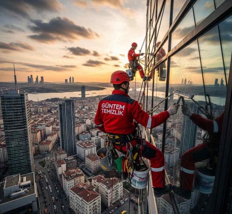 Endüstriyel dağcılık ile plaza cam temizliği hizmetleri