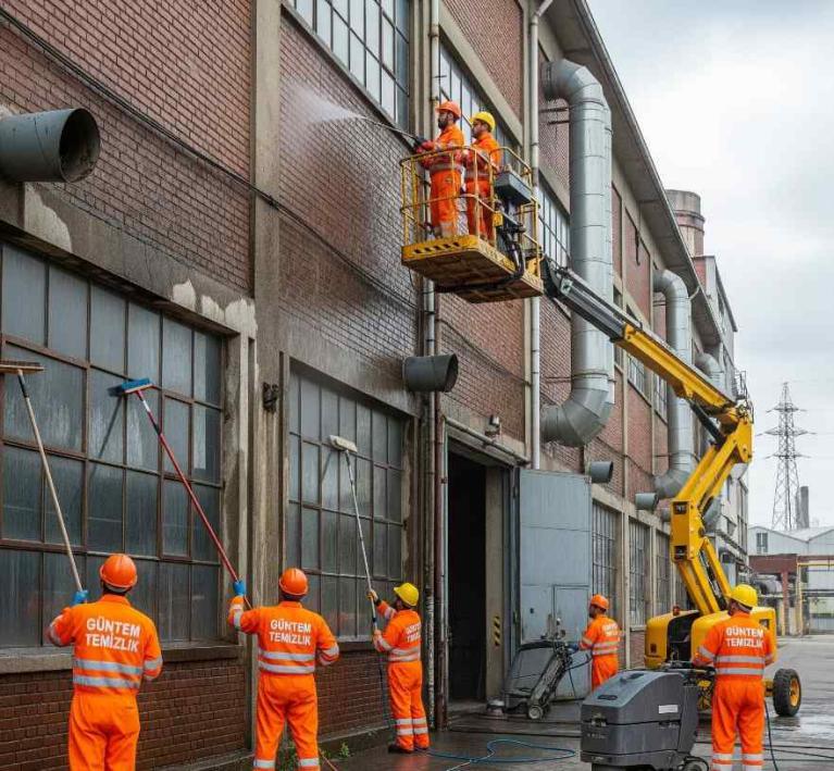 Fabrika dış cephe cam temizlik hizmeti