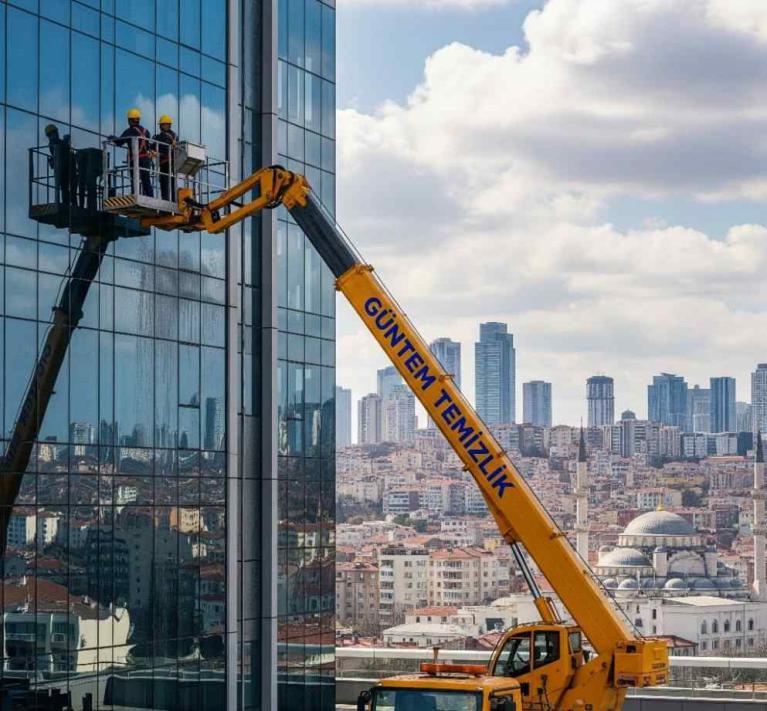 Sepetli platform ile dış cephe temizliği İstanbul
